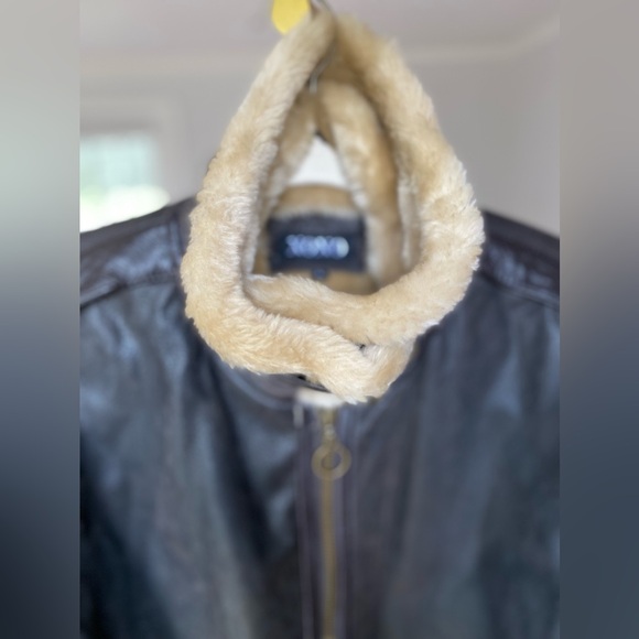 VTG Style B3 Aviator Bomber Military  Airforce Flying Biker 80s 90s Leather Coat - Picture 11 of 15